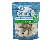 Great Value Frozen 26/30 Raw P&d Tail On Shrimp 12 oz