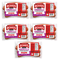 Richard's Andouille Sausage 1 lb Pack of 5