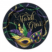 Mardi Gras Paper Dessert King Cake Plates